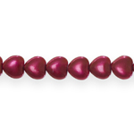 Heart-shaped glass beads, 8x4mm