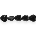 Heart-shaped glass beads, Jablonex (Czech), 10x4mm