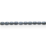 Rice-shaped glass beads, 7x5mm