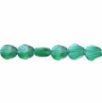 Sea shell-shaped glass beads, 9x5mm