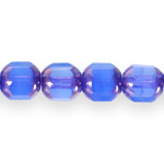 Round faceted glass beads, Jablonex (Czech), 10x8mm