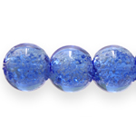 Round glow-in-the-dark glass beads, 20mm