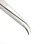 Steel Bent Tip Serrated Tweezers, 13 cm, PK1615