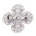 Lace flower brooch or brooch blank, 44 mm