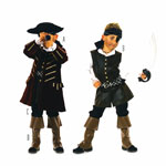 Piraat, Kasv 104-140cm / Pirate / Burda 2452