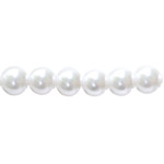 Round glass imitation pearl beads, 10mm