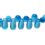 Teardrop-shaped smooth glass beads, Jablonex (Czech), 10x5mm