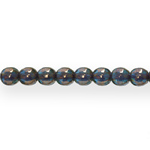Traditional Czech round glass beads with metallic tones, Jablonex, 6mm