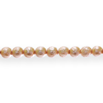 Round glass imitation pearl beads with textured surface, 5mm