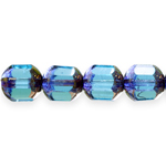 Round faceted glass beads, Jablonex (Czech), 12x10mm