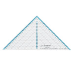 Joonmärgistusega kolmnurk-joonlaud 15cm, Triangle Plastic Transparent Ruler, Le Summit 34419