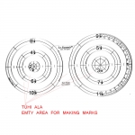Transparent Twin Circles Ruler, max.123mm, LeSummit NT-2010