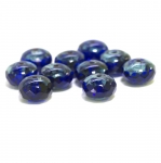 Round faceted glass beads, 11x7mm