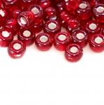 Cylinder-shaped glass beads with 2mm hole, 6x4mm