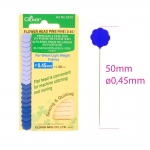 Kukkamuotoiset nuppineulat, extrahienot, 50 mm x ø0,45mm, Clover (Japan) 2510