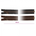 60cm Open end Metal Zippers, zip fasteners, member width: 6mm