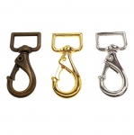 Swivel hook; swivel latch; swivel ring; snap hook, key clasp, Twist Base, 43 mm for lace 15 mm