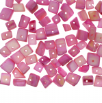 Small Polished Shell Cube Beads / 2-6mm