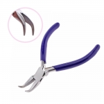 Bent Chain Nose Pliers, serrated jaws 11,5 cm