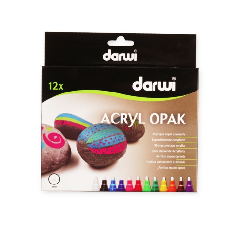 Маркер DARWI Tex Opaque, 3мм, емкость 6мл, комплект 12шт