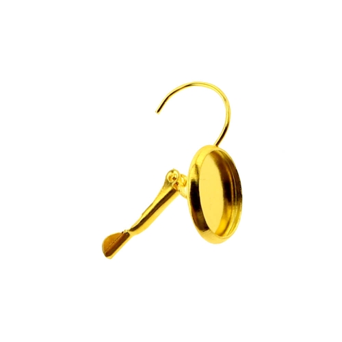 Suletava haagiga, ümara plaadiga kõrvarõngatoorikud, 24 x 14mm