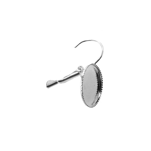 Suletava haagiga, ümara plaadiga kõrvarõngatoorikud, 30 x 15mm 