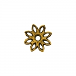 Pitsiline lillekujuline pärlikübar, Bead Cap with Flower Pattern, 10 x 3mm