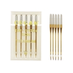 Titanium covered Topstich Needles for Home Sewing Machines, Organ