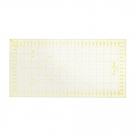 Läpinäkyvä viivain, 3 mm vahvuinen, merkinnät keltaisella, 16 cm x 30 cm, SewMate #1632