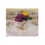 Poollinane õrna lillekimbuga tikkimiskomplekt-linik 80cm x 80cm, Duftin seeriast Mary Ann, Art. 7017