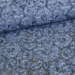 Elegantne pitskangas lillemustriga, kivipesu (Stone washed lace) 140cm Q11092