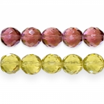 Traditional Czech glass round faceted beads, Jablonex, 14mm