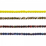 Traditional Czech glass round faceted beads, Jablonex, 3mm