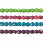 Traditional Czech glass round faceted beads, Jablonex, 5mm