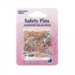 Steel Safety Pins; 48pcs, 19-46mm, HemLine 415.99