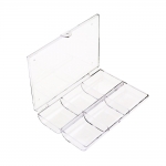 Storage box , acrylic, glass-clear, 18 x 13 x 2,5 cm, KL1303