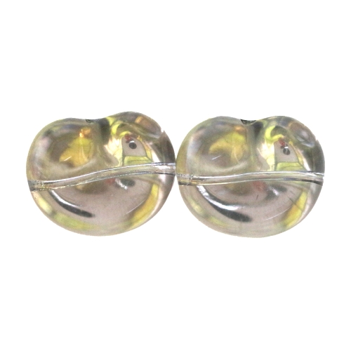 Kidney-shaped glass beads, 18x15x8mm
