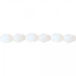 Oval-shaped faceted glass beads, 14x10mm