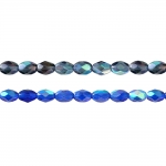 Rice-shaped glass beads, 8x6mm