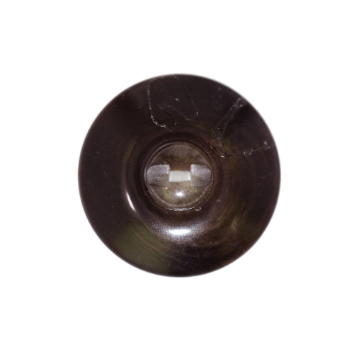 Uhke, suur, metallkaunistusega, süvistatud kannaga plastiknööp, ø38 mm