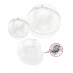 Clear colorless 2-part plastic ball