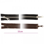 Open end two-way metal Zippers, Metal zip fasteners, 2 sliders, 55cm, member width: 6mm