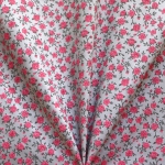 Satiin, luksuslik puuvillane kangas kerge läikega, lillemustriga, 148cm, TM2001