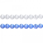 Round `cat`s eye` glass beads, 4mm