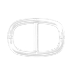 Plastic transparent triglide buckle, fashion buckle 45x30 mm, for belt width 20 mm