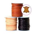 Natural Round Leather Cord, ø 2,5 mm