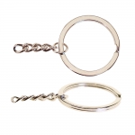 Key rings, split rings ø30 mm with pendant chain