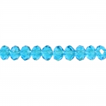 Round faceted glass beads, 6x4mm; 10pc pack