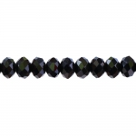 Round faceted glass beads, 8 x 6mm
