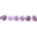 Heart-shaped glass beads, 8mm